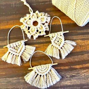 Macrame Christmas ornaments,holiday decor